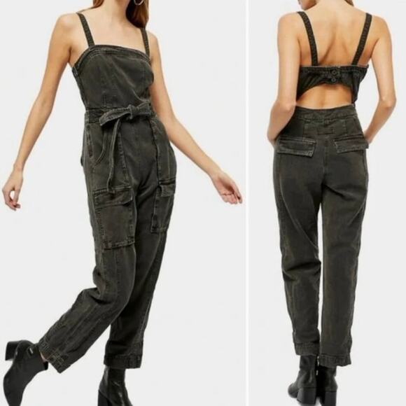 Free People Go West Utility Jumpsuit - Picture 1 of 8